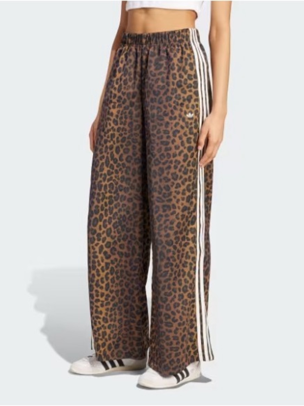 ADIDAS ORIGINALS Wide Leg Satin Pants Size M